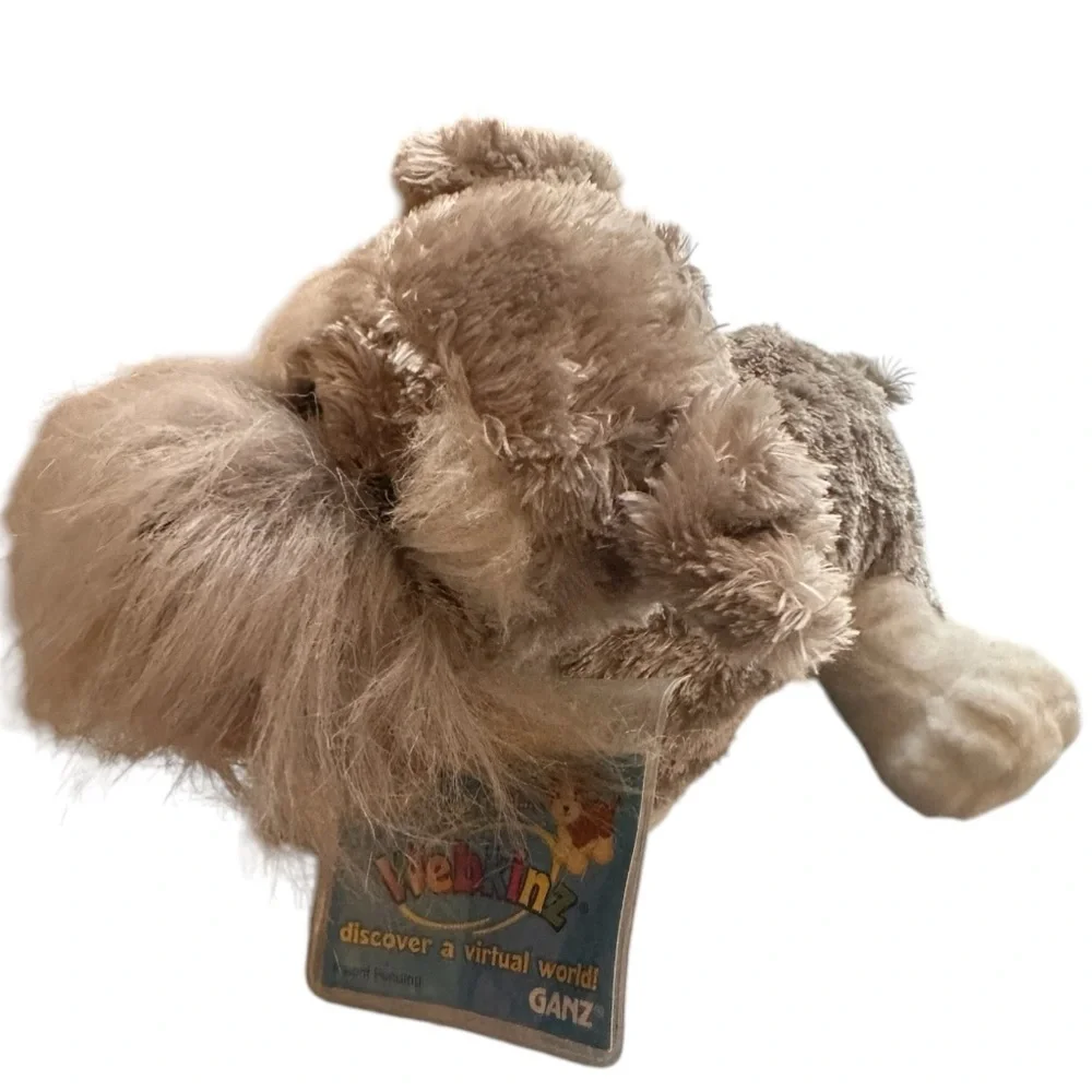 Ganz Webkinz 9” Dog Schnauzer HM159 Grey Plush Stuffed Animal No Code Stuffy Toy